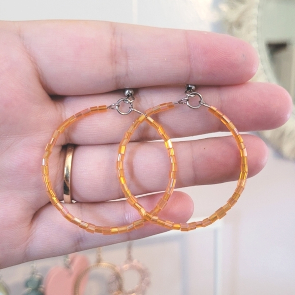 Orange earrings